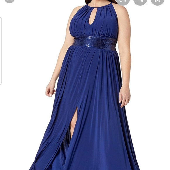 R&M Richards Dresses & Skirts - R&M Richard's Halter Neck Sequence Dress NWT